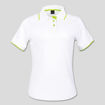Picture of Ladies Trendy Polo - White/lime