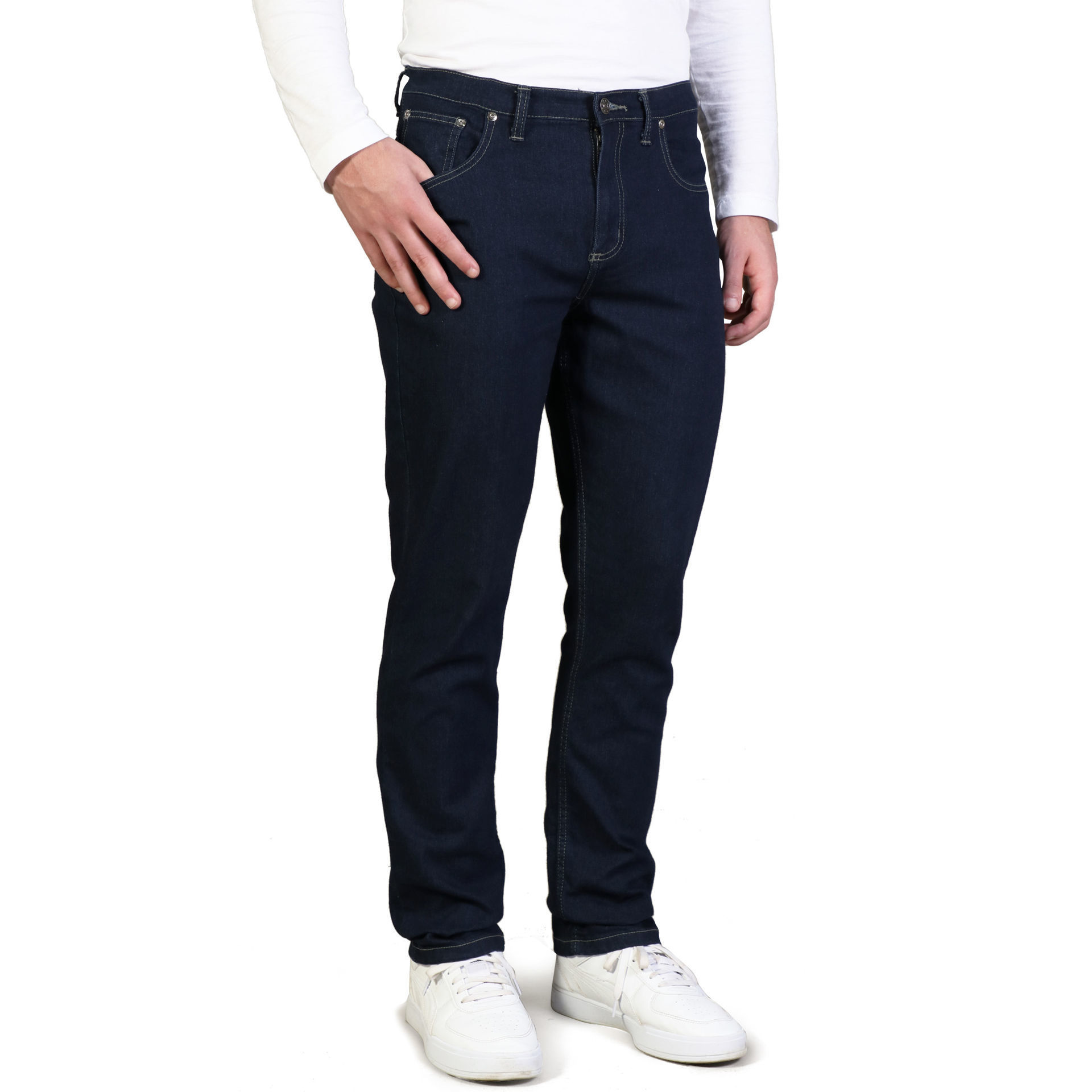 Traditional Fit 5-Pocket Denim Jeans for Men
